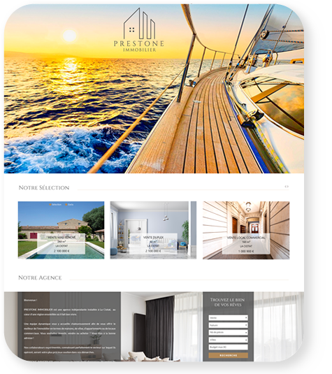 Exemple 3 de site Internet pour agence immobilière